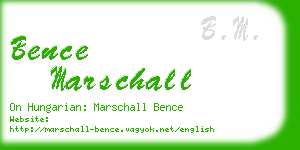bence marschall business card